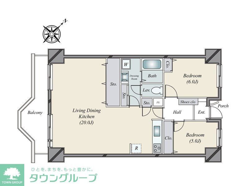 横浜市青葉区あざみ野のマンションの間取り