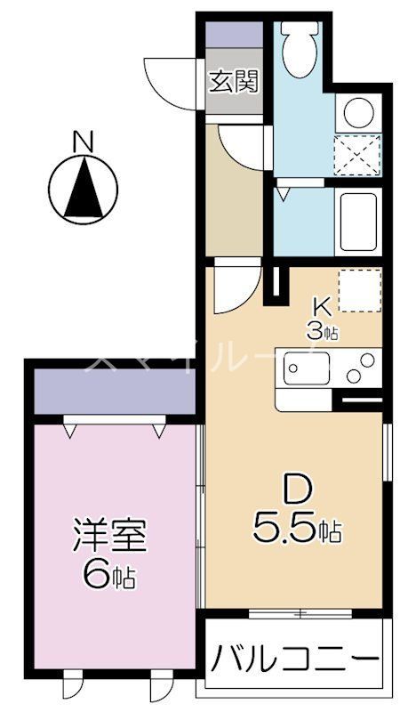 【大田区南蒲田のアパートの間取り】