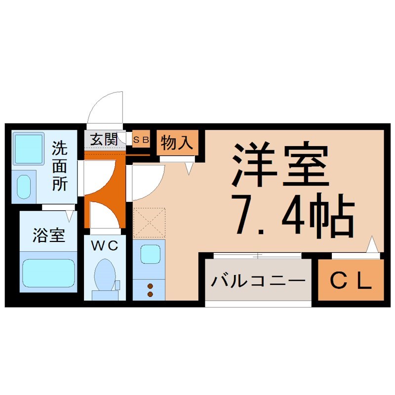 名古屋市中村区高須賀町のアパートの間取り