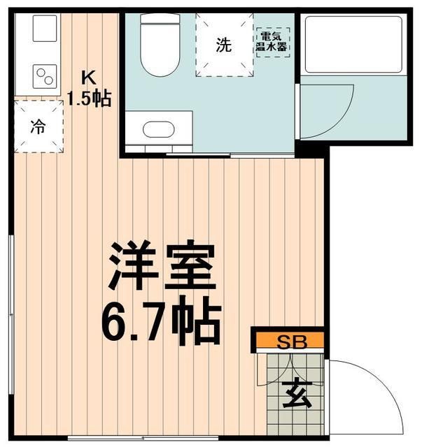 荒川区東日暮里のマンションの間取り