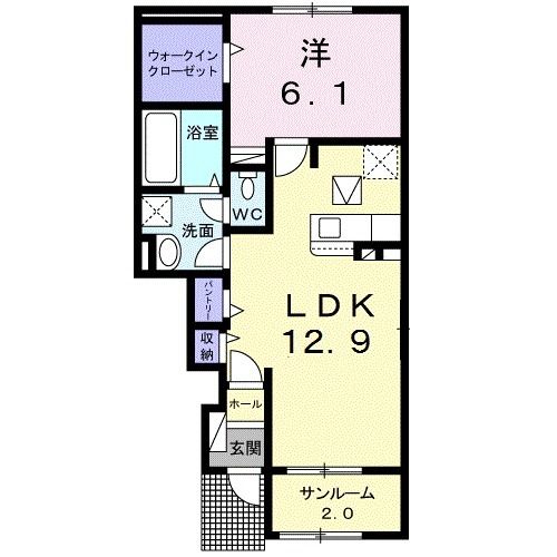 コンフォール　Ａの間取り