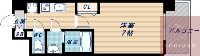 プレサンス江坂クォーレの間取り