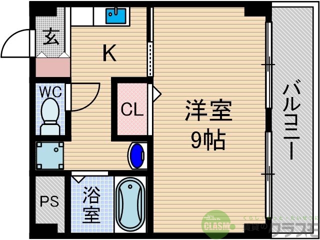 茨木市南春日丘のマンションの間取り