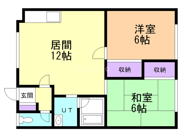 亀田郡七飯町大川のアパートの間取り