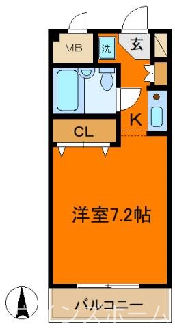 シャルマン高砂II（ツー）の間取り