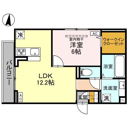 Ｄアヴァンス千間台東　Ａ棟の間取り