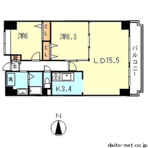 Kourt K2の間取り