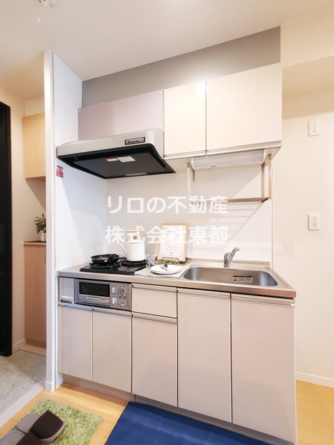 キッチン　２口グリルシステムキッチンで料理も楽しく♪（※家具は付きませ
