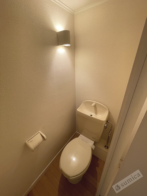 トイレ　この空間なんだか落ち着きます。清潔感のあるトイレです。