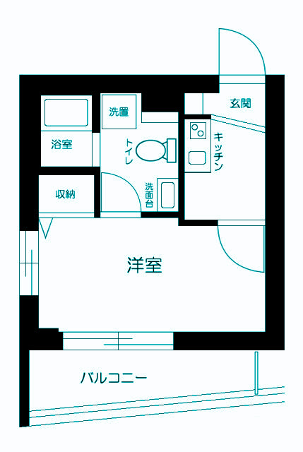京急本線 新馬場駅 徒歩6分 5階建 築7年の間取り写真
