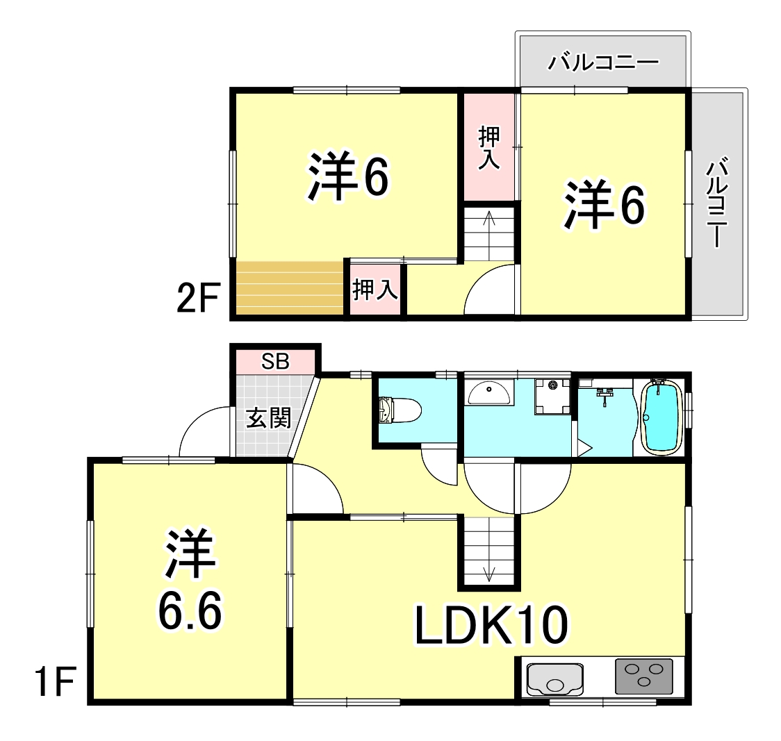 朝霧南町4丁目戸建の間取り写真