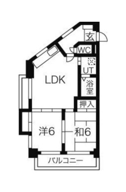 ＪＲ東海交通事業城北線 比良駅 徒歩17分 7階建 築36年の間取り写真