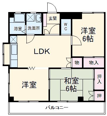 マンション城山の間取り写真