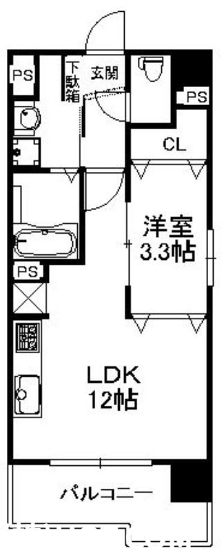 ＪＲ鹿児島本線 吉塚駅 徒歩7分 12階建 築20年の間取り写真