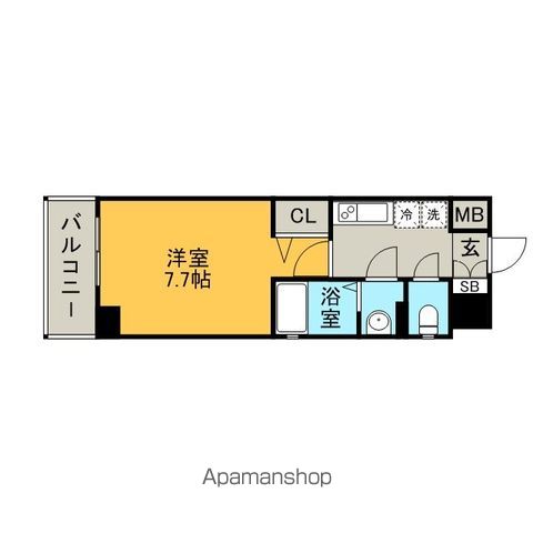 地下鉄七隈線 薬院大通駅 徒歩4分 12階建 築22年の間取り写真
