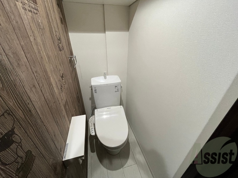 トイレ　ウォシュレット機能がついたトイレ。安心して使用できますね。