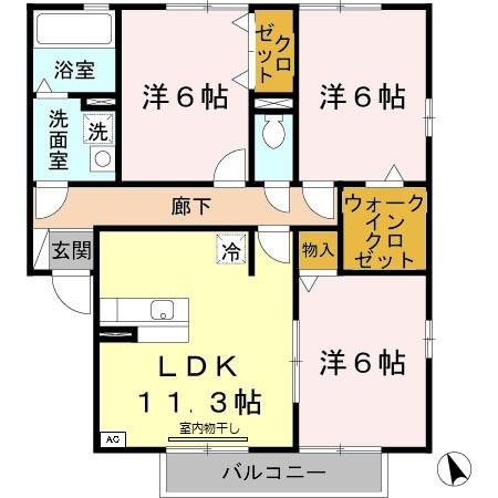 ラッフィナート A棟の間取り写真