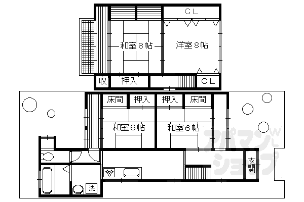 小山西大野町京町家の間取り写真