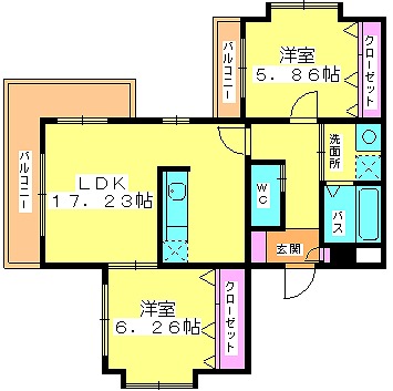 春日市須玖北のマンションの間取り