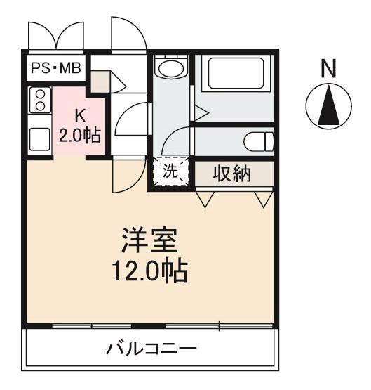 高松市紙町のマンションの間取り