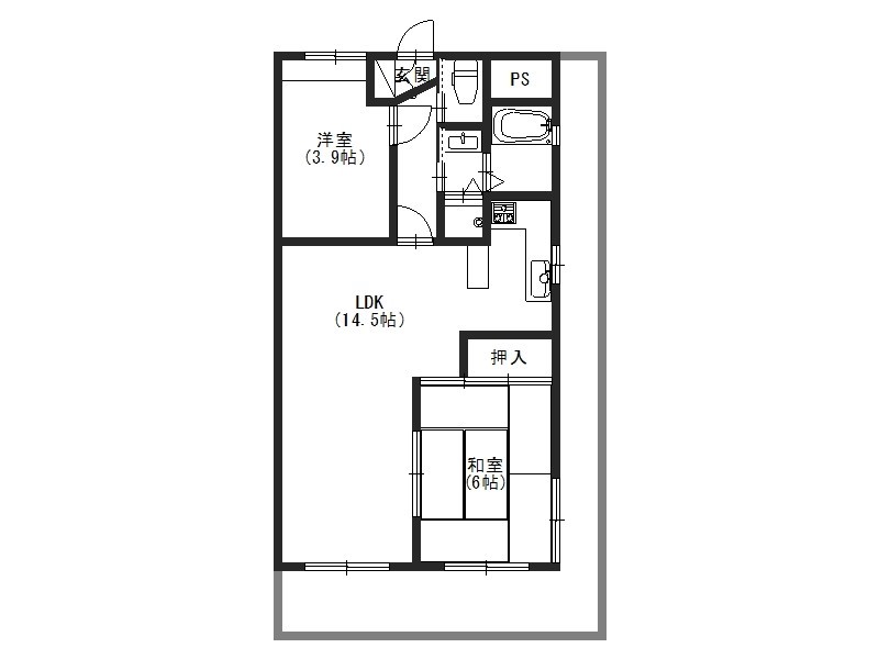 ふぁみーゆ寝屋川セントラルパークA棟の間取り