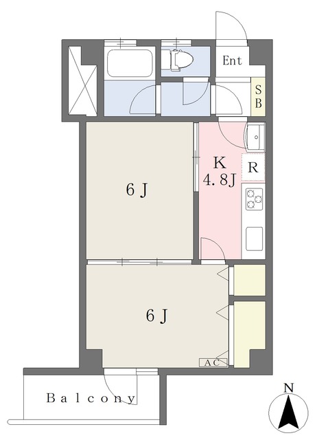 【松山市永代町のマンションの間取り】