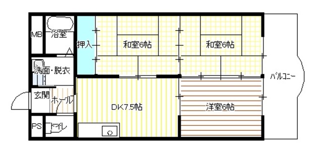 第三西垣ハイツの間取り