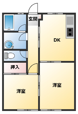 高山ハイツの間取り