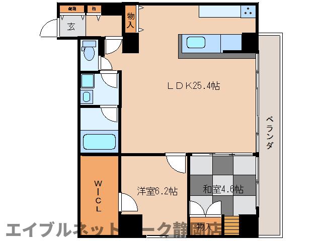 静岡市葵区人宿町のマンションの間取り