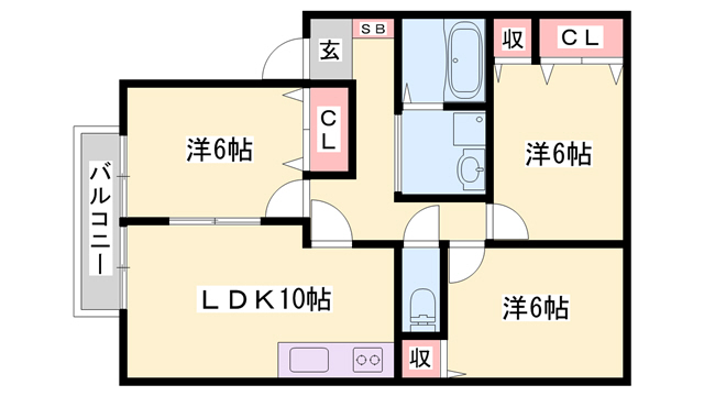 アピアス姫路の間取り