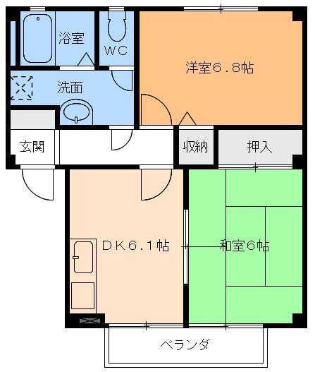 フォブール石手白石IIの間取り