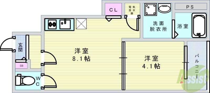 きらら　清和園の間取り