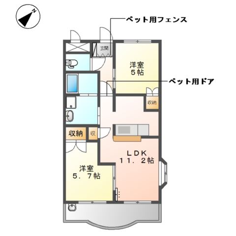 名古屋市守山区鼓が丘のマンションの間取り