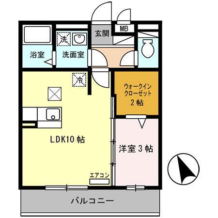 ノア東山Ａ・Ｂ棟の間取り