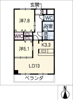 インペリアル南大高の間取り