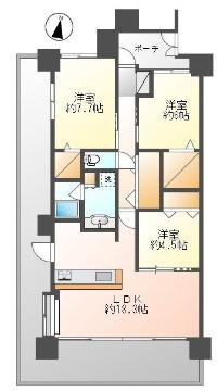 グラン・ヴェルディ西町の間取り