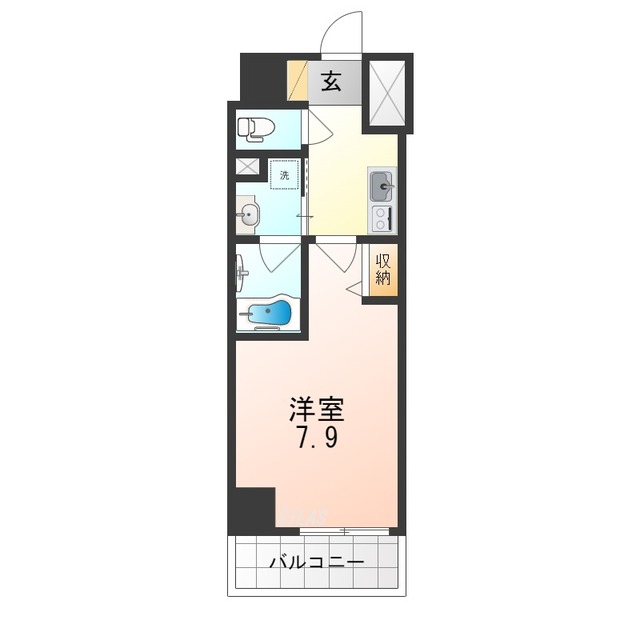 神戸市中央区元町通のマンションの間取り