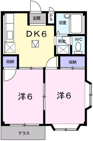 西尾市今川町のアパートの間取り