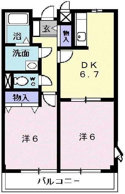 桑名市大字小泉のアパートの間取り