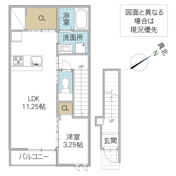 レーガベーネ弁天町1丁目 Bの間取り