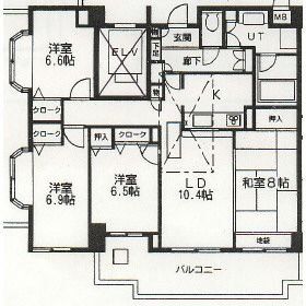 横浜市泉区岡津町のマンションの間取り