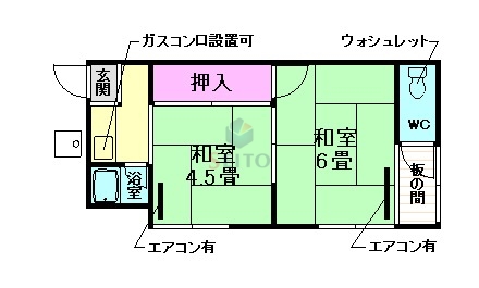 立花コーポの間取り