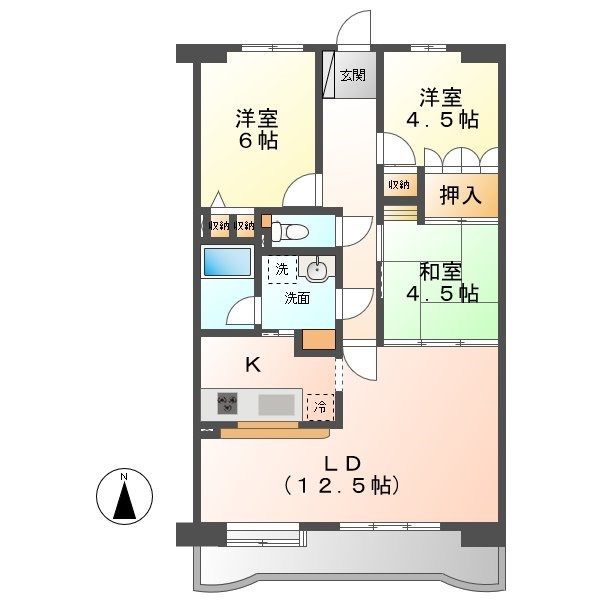 ダイアパレス日進の間取り