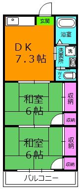 高橋荘鬼高３丁目の間取り