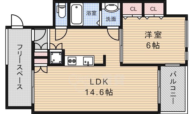 箕面市小野原西のマンションの間取り