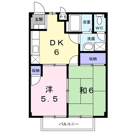 グランドール　Ａの間取り