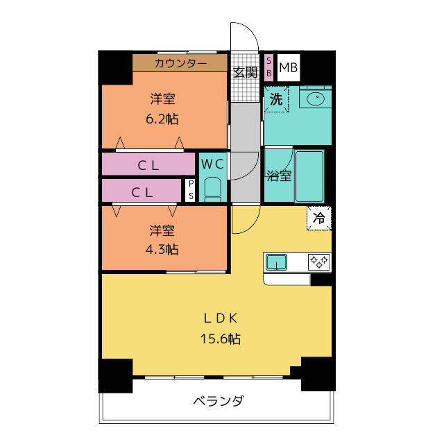 ハイドランジア東別院の間取り