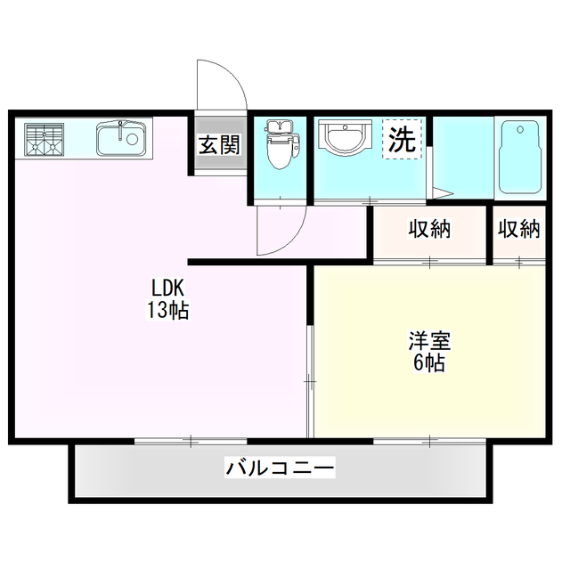 トビタハイツ　Ｂ棟の間取り