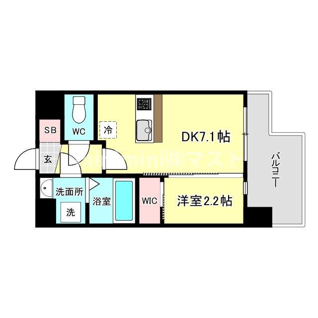 大阪市浪速区敷津西のマンションの間取り