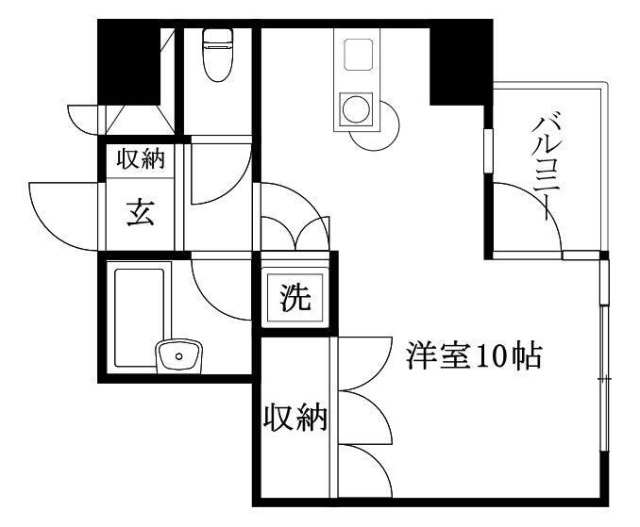 松山市湊町のマンションの間取り